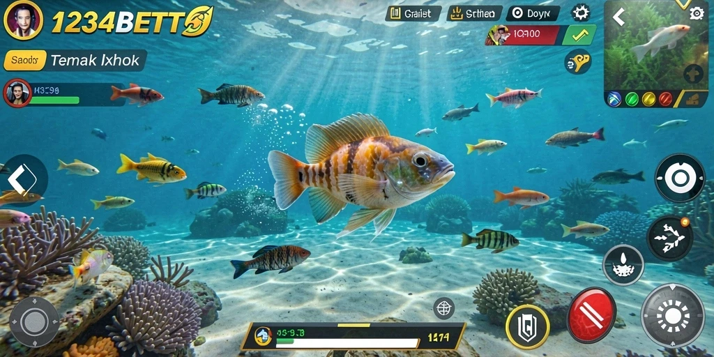 Tampilan gameplay seru dan dinamis di 1234BETS.