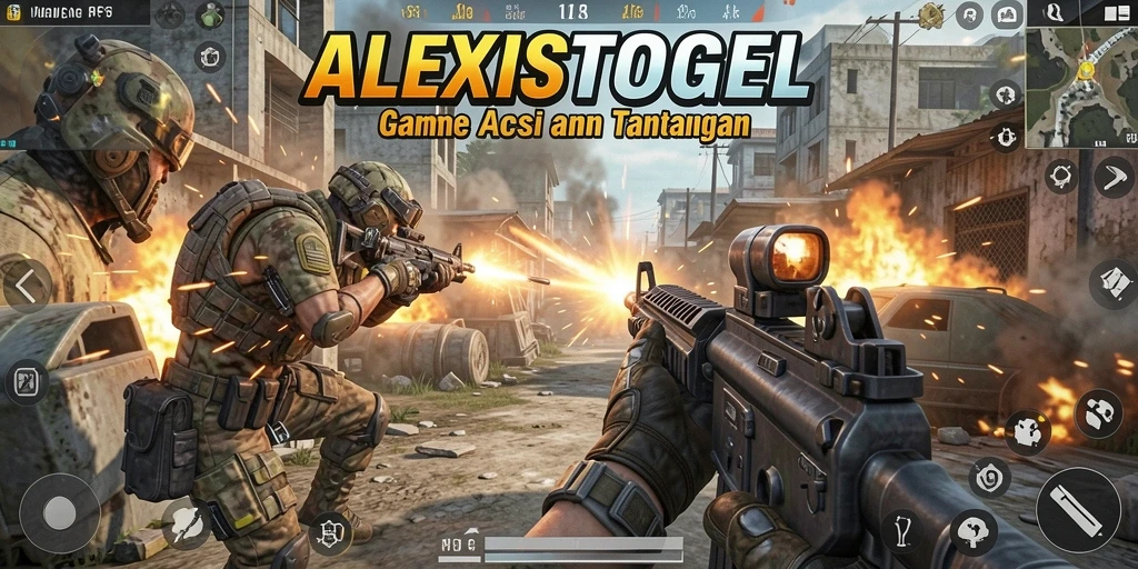 Tampilan gameplay ALEXISTOGEL yang penuh aksi dan strategi.