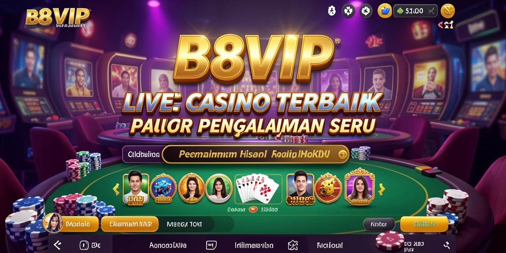 Tampilan gameplay Live Casino yang seru di B8VIP.