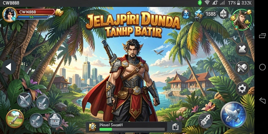 Tampilan eksplorasi mendalam di dunia CW8888.