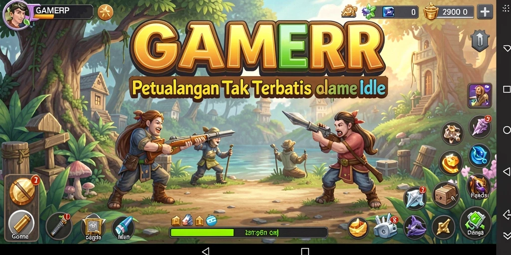 Tampilan gameplay GAMERP yang memukau dan penuh warna.