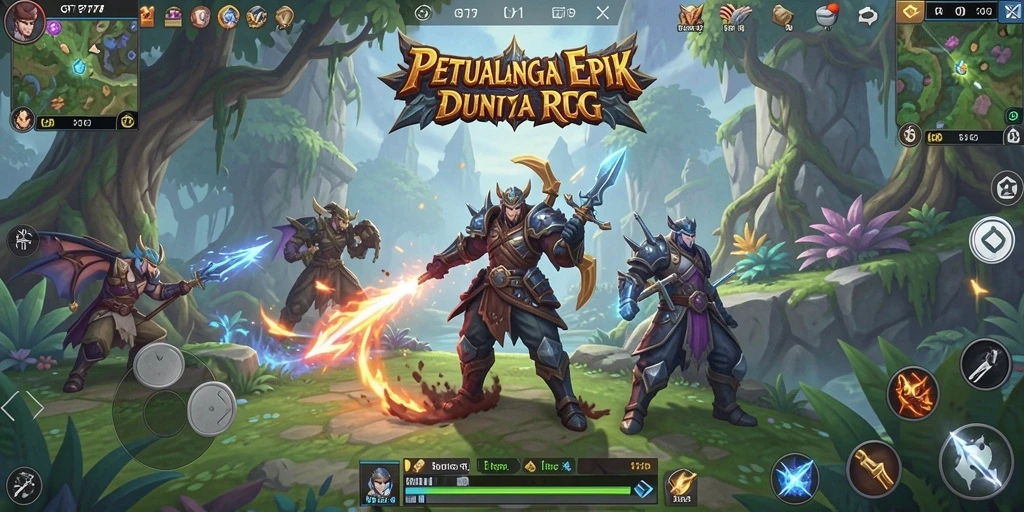Tampilan gameplay GT777 yang mendalam dan penuh aksi dalam dunia RPG.