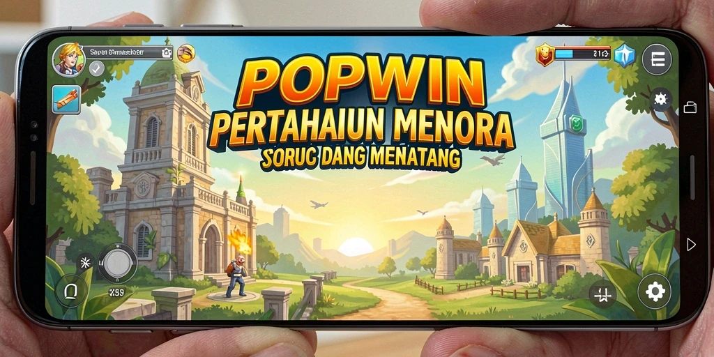 Tampilan gameplay seru dalam POPWIN Tower Defense.