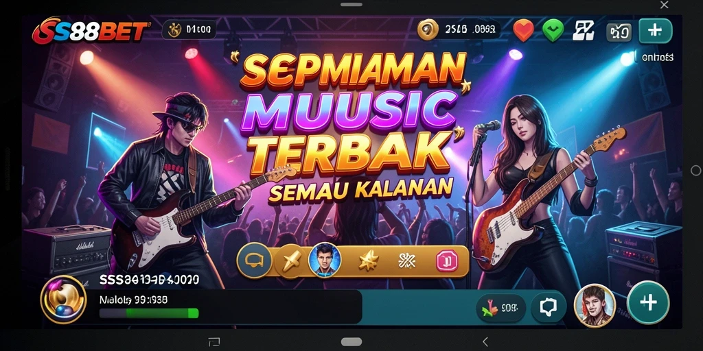 Screenshot gameplay SS88BET menunjukkan keseruan bermain musik.